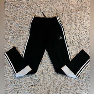 Adidas black fitted track pants